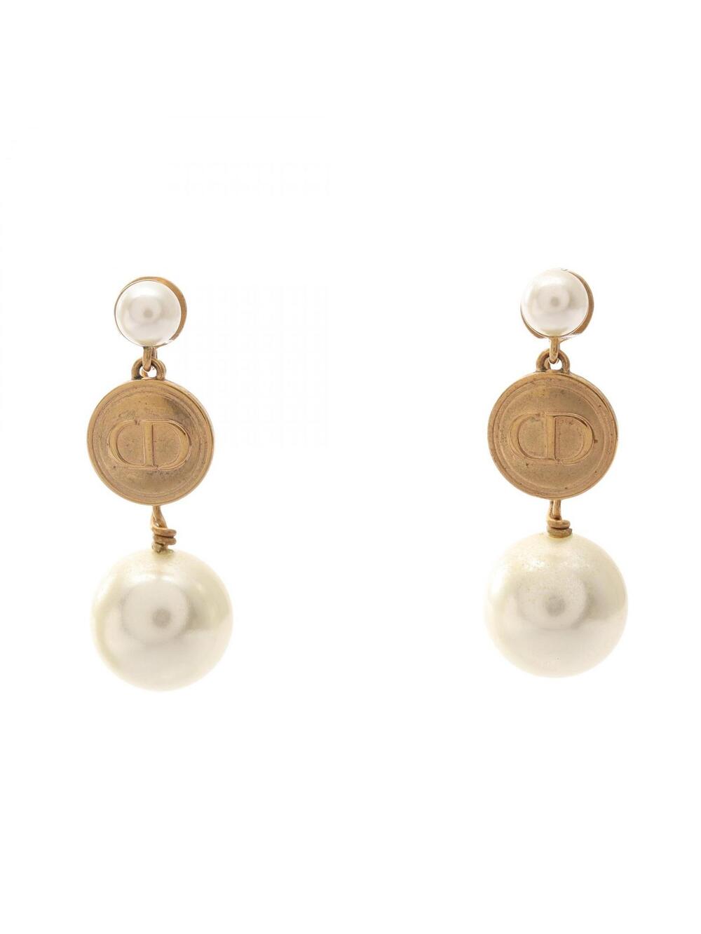Dior Tribal Cd Logo Pierced Earrings #368808D38B